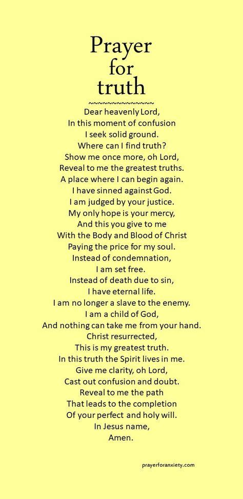 catholic prayer for truth.